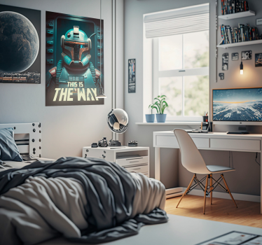 Poster con personaggio spaziale e scritta - TenStickers