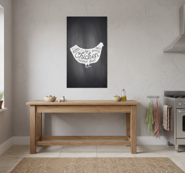 Poster da cucina pollo fresco di fattoria - TenStickers