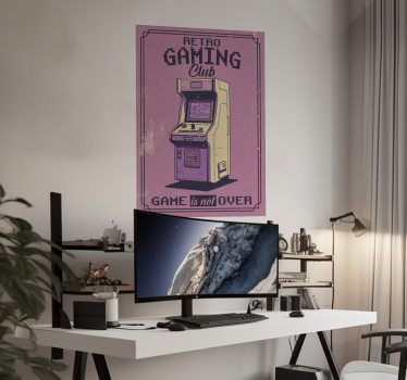 Poster camera ragazzi club di giochi retrò - TenStickers