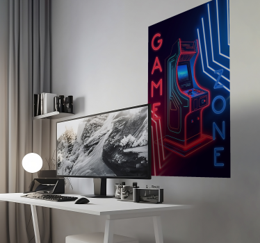 Poster camera ragazzi zona di gioco al neon - TenStickers