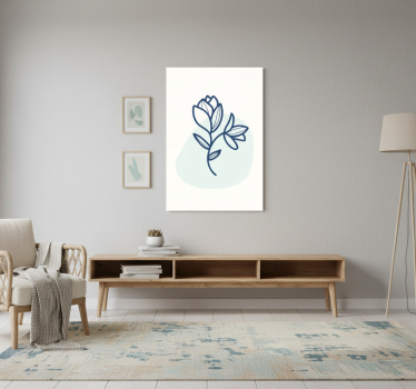 Poster piante e fiori illustrazione botanica a contorno - TenStickers