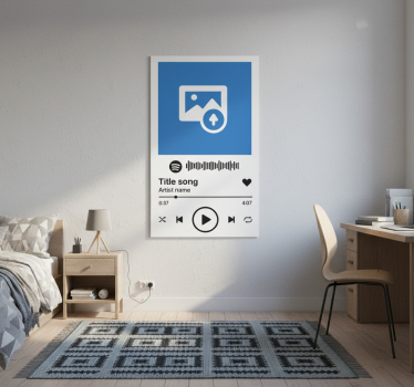 Poster salotto canvas spotify sfondo bianco - TenStickers