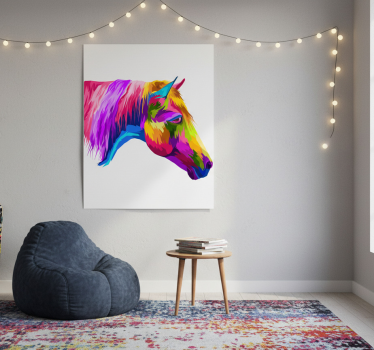 Poster salotto cavalli multicolore - TenStickers