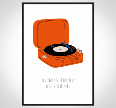 Poster salotto con una frase in inglese - TenStickers