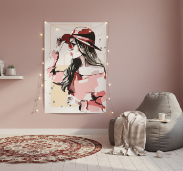 Poster salotto donne con sombrero - TenStickers