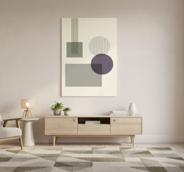 Poster salotto forme geometriche morbide - TenStickers