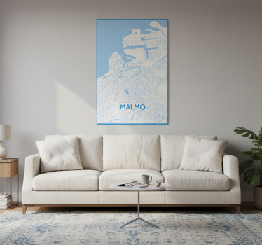 Poster salotto mappa di malmo - TenStickers