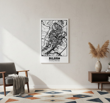 Poster salotto mappa topografica di bilbao - TenStickers