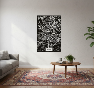 Poster salotto mappa topografica madrid - TenStickers