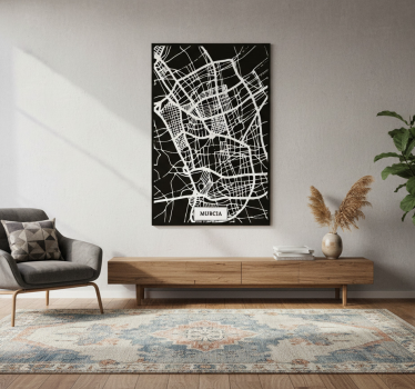 Poster salotto mappa topografica murcia - TenStickers