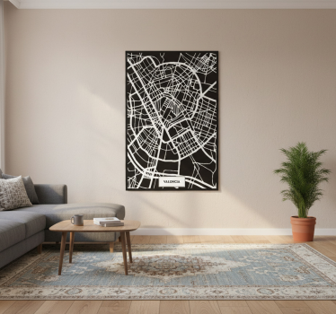 Poster salotto mappa topografica valencia - TenStickers