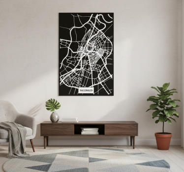 Poster salotto mappa topografica valladolid - TenStickers