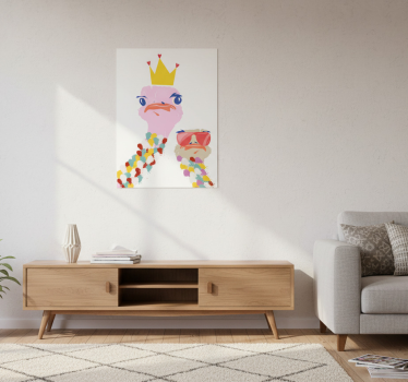 Poster salotto struzzi colorati stile artistico - TenStickers