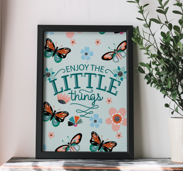 Poster salotto goditi le piccole cose - TenStickers