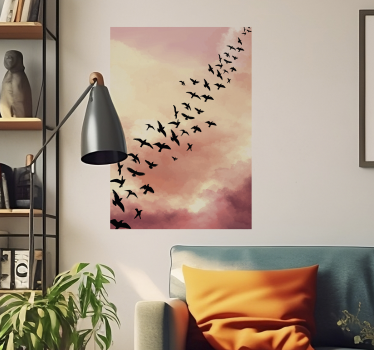 Poster salotto uccelli che volano - TenStickers