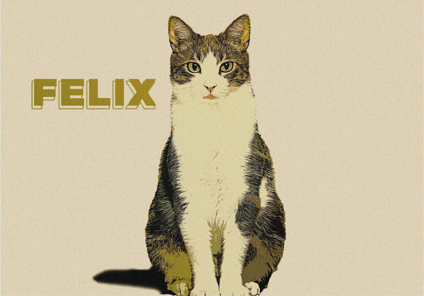 Poster animali illustrazione personalizzata mezzo tono - TenStickers