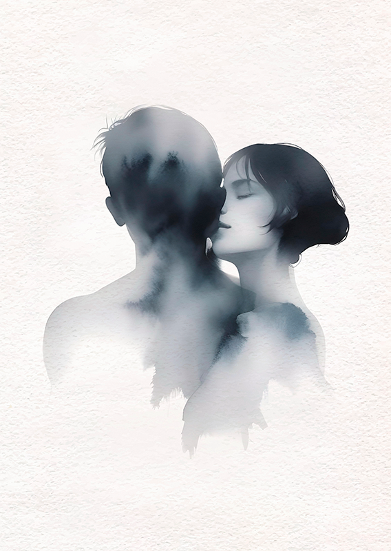 Poster minimalista bella coppia - TenStickers