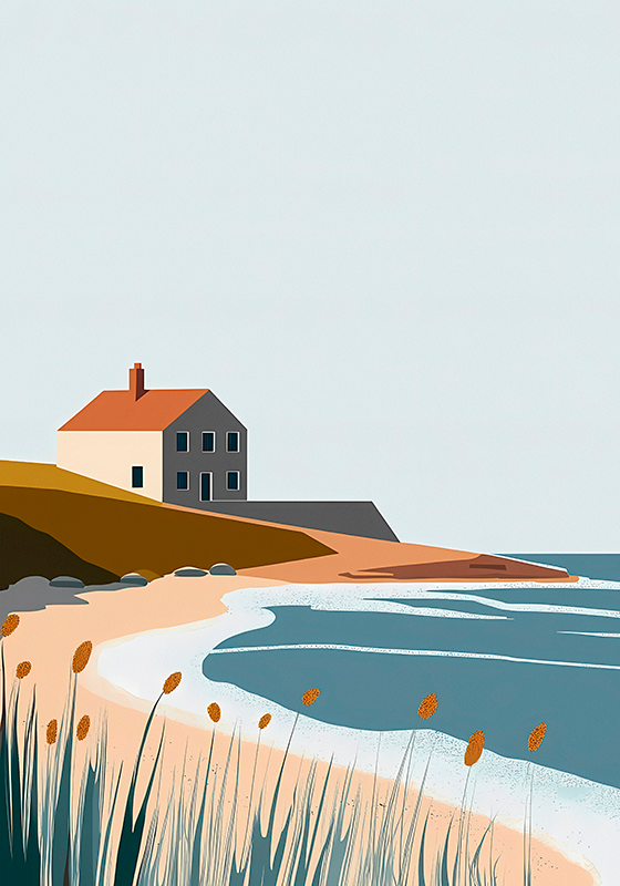 Poster disegno artistico vita tranquilla - TenStickers