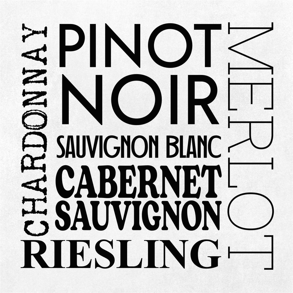 Poster da cucina tipi di vino - TenStickers