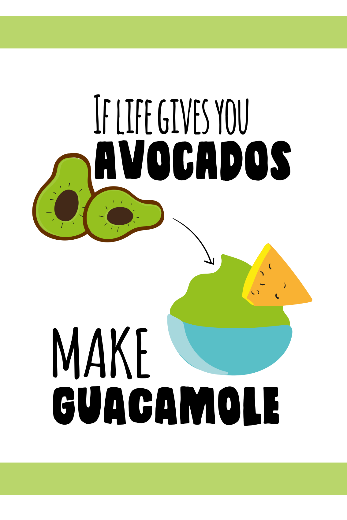 Poster da cucina gioco di parole sull'avocado - TenStickers