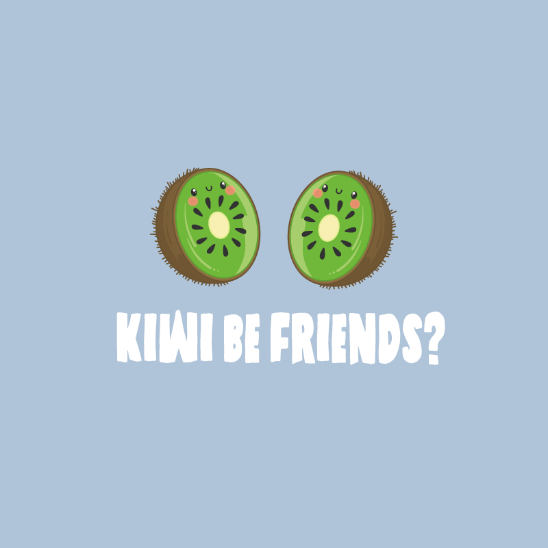 Poster da cucina citazione divertente con kiwi - TenStickers