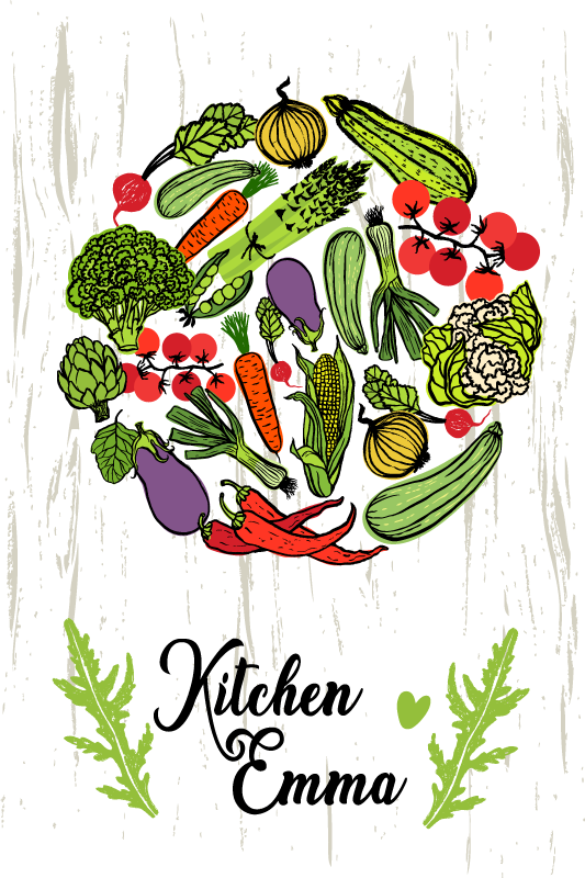 Poster da cucina cucina con verdure - TenStickers