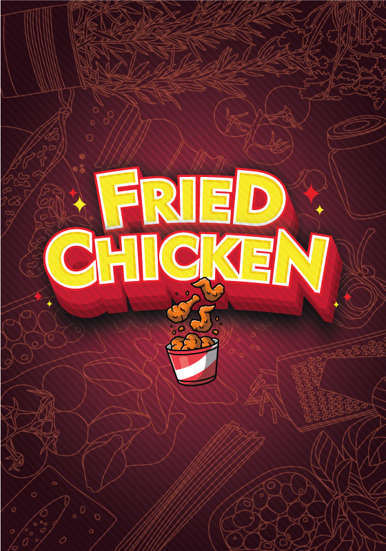 Poster da cucina graffiti taco pollo fritto - TenStickers