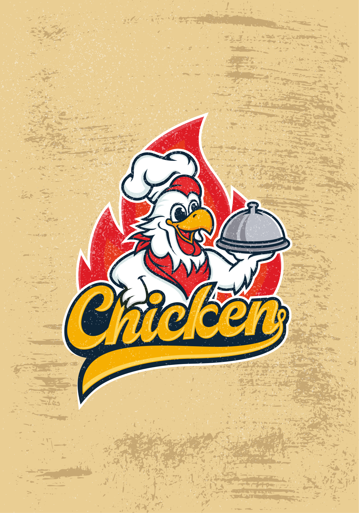 Poster da cucina chef gallina vintage - TenStickers