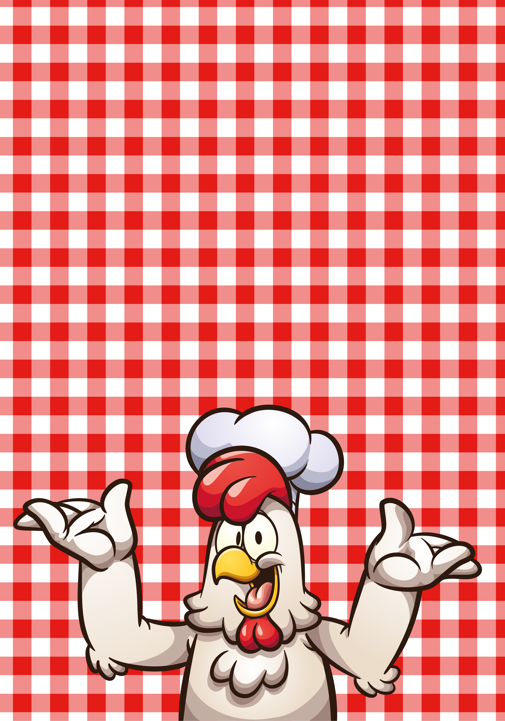 Poster da cucina gallo cuoco in stile cartoon - TenStickers