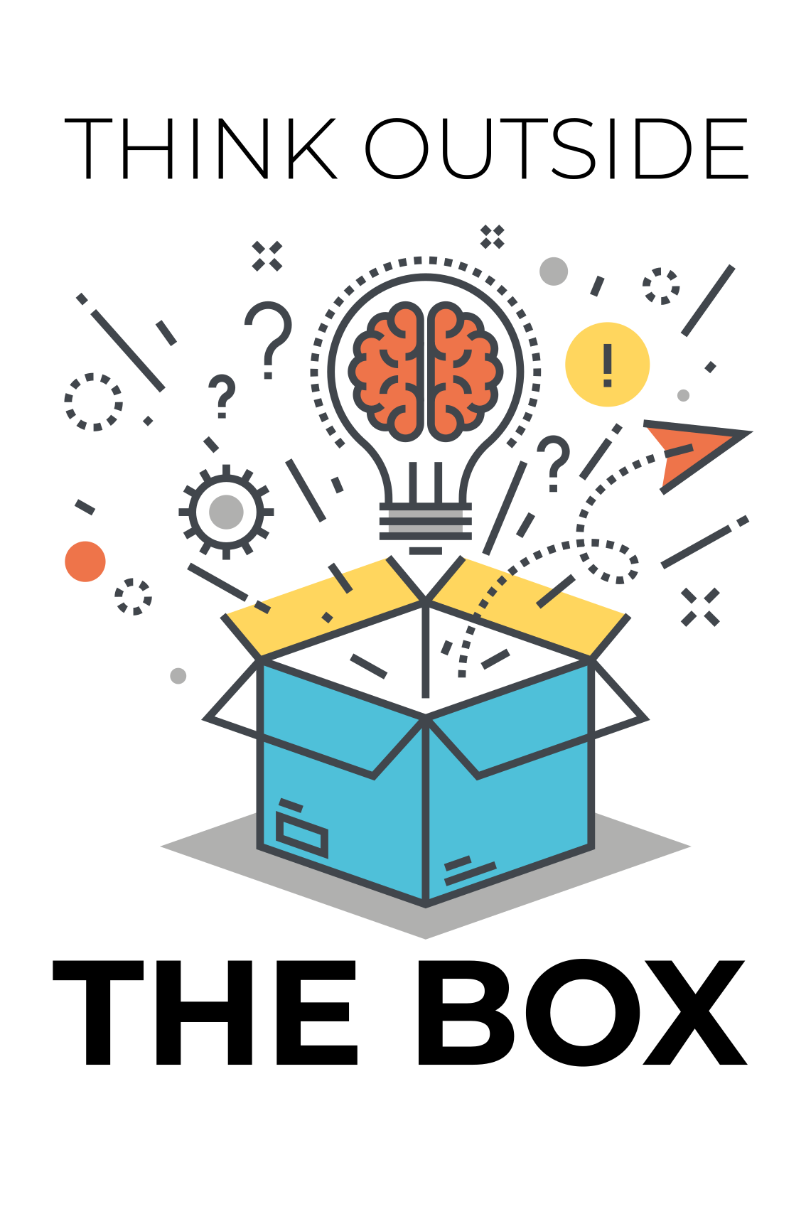 Poster per ufficio pensa fuori dagli schemi - TenStickers