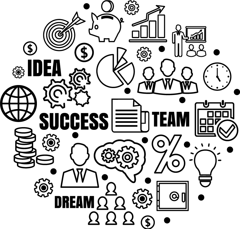 Poster per ufficio ideogramma aziendale - TenStickers