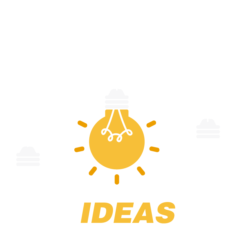 Poster per ufficio lampadine di idee - TenStickers