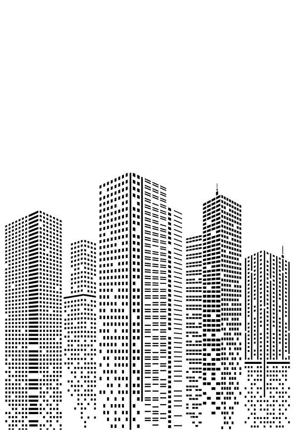 Poster per ufficio skyline di città - TenStickers