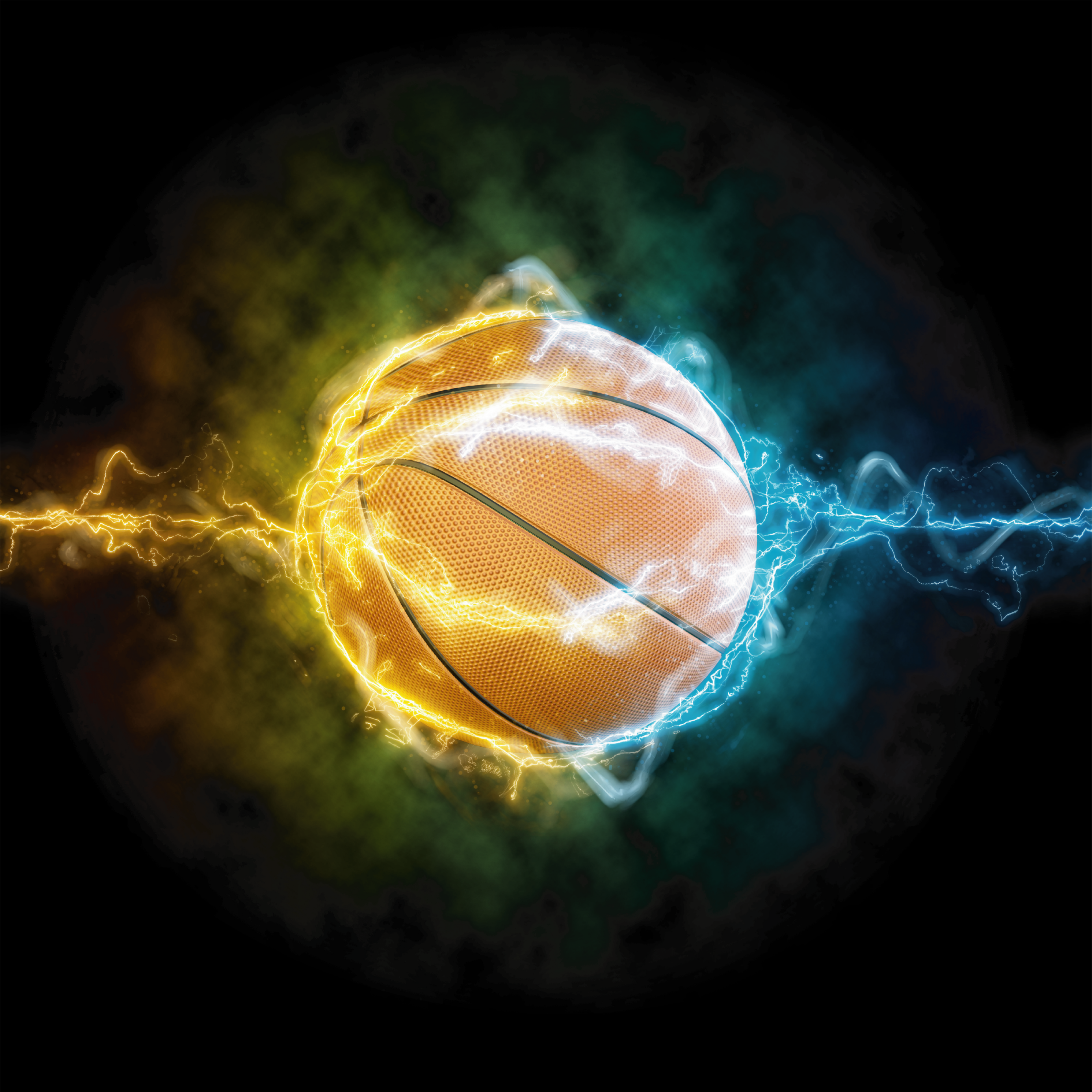 Poster camera ragazzi basket acqua e fuoco - TenStickers