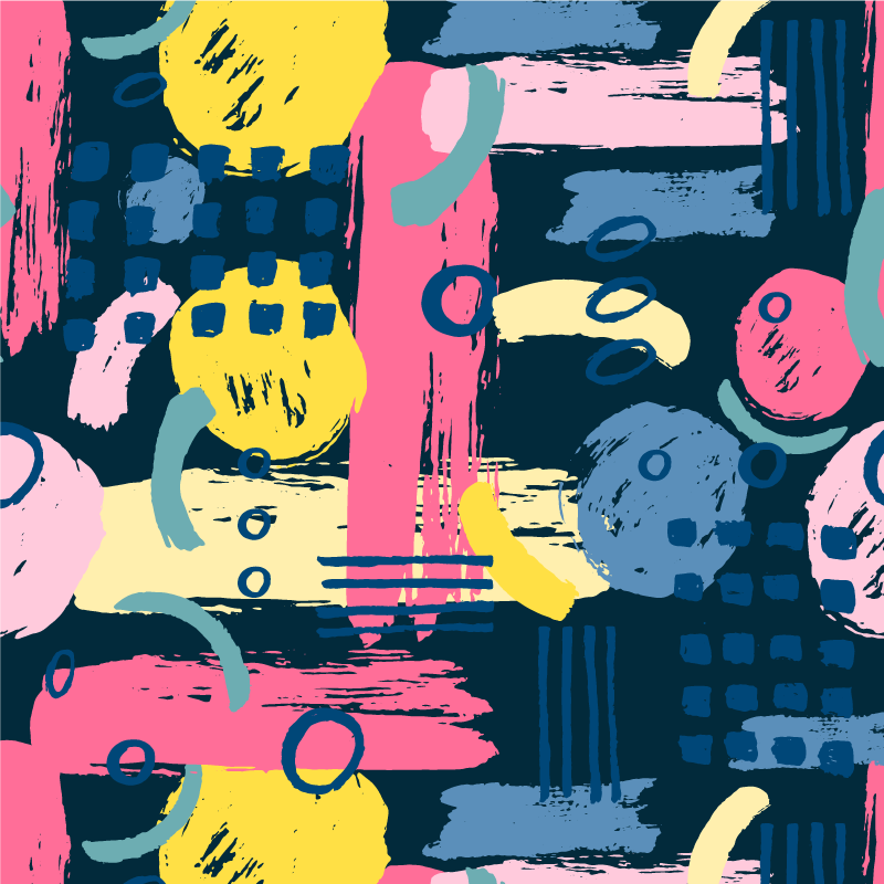 Poster salotto astratti colorati - TenStickers