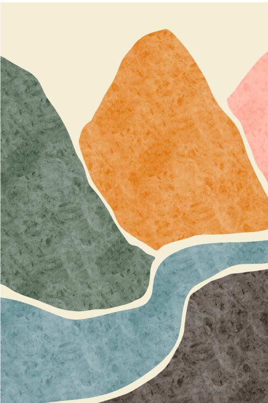 Poster salotto pittura moderna astratta - TenStickers