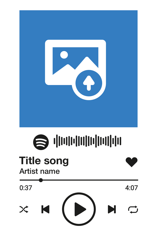 Poster salotto canvas spotify sfondo bianco - TenStickers