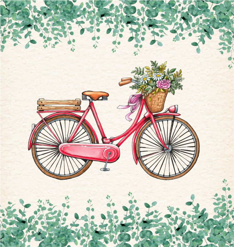 Poster salotto bicicletta vintage rustica - TenStickers