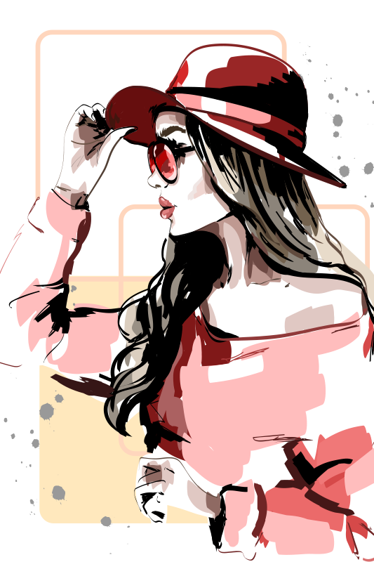 Poster salotto donne con sombrero - TenStickers