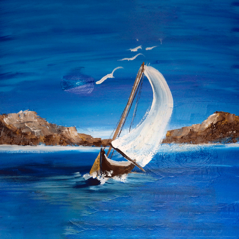 Poster salotto velieri su tela - TenStickers