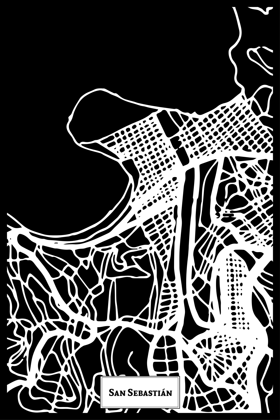 Poster salotto mappa topografica san sebastián - TenStickers