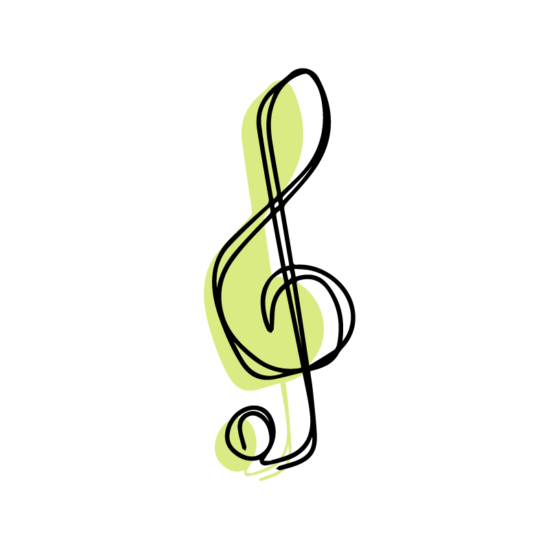 Poster salotto design carino nota musicale minimalista - TenStickers