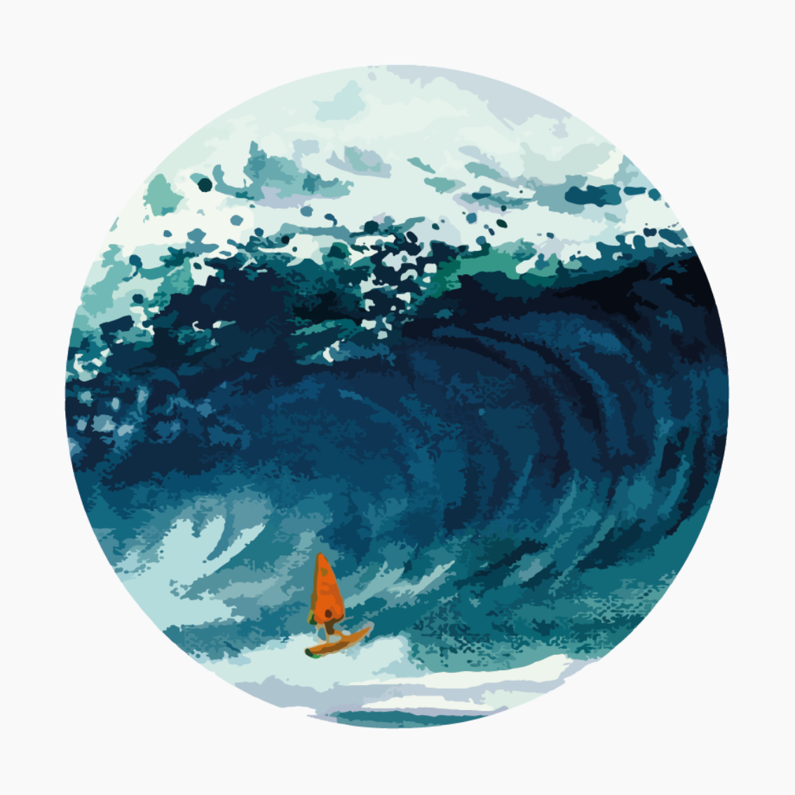 Poster salotto un windsurfer sportivo - TenStickers