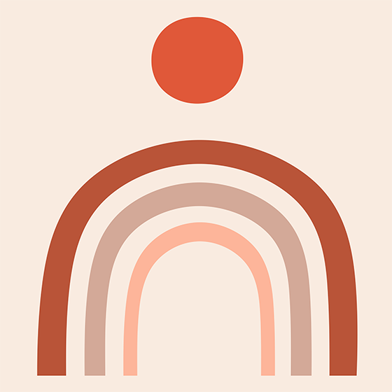 Poster salotto arte murale arcobaleno - TenStickers