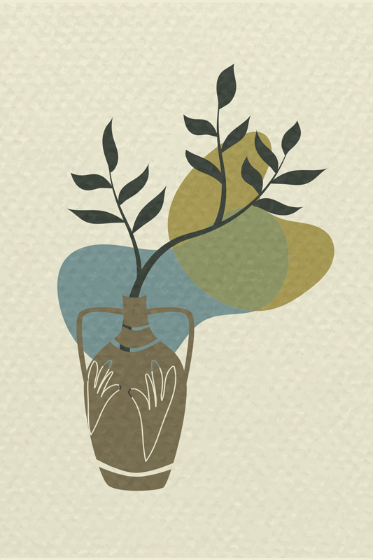 Poster salotto natura minimalista japandi - TenStickers