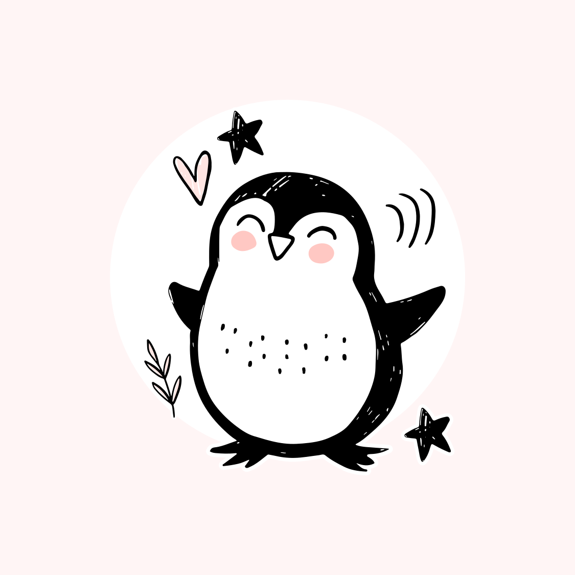 Poster d'arredo per la cameretta disegno pinguino cucciolo - TenStickers