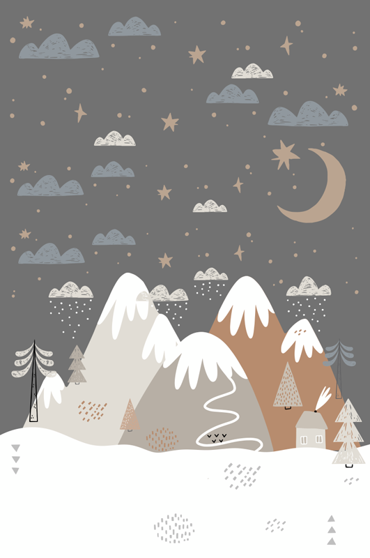 Poster d'arredo per la cameretta montagne - TenStickers