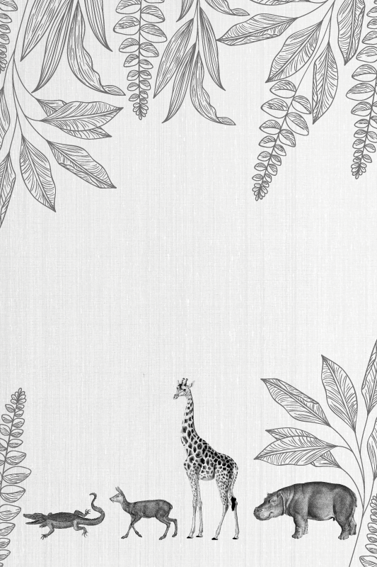 Poster d'arredo per la cameretta animali e alberi safari - TenStickers