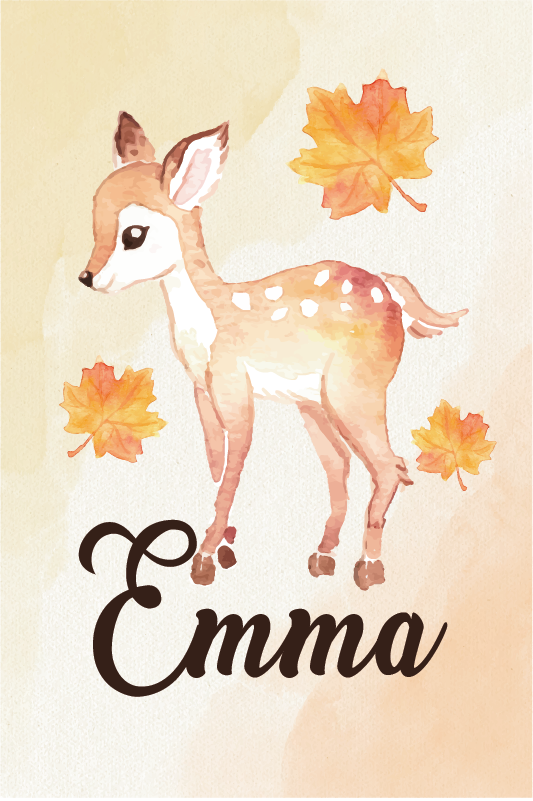 Poster d'arredo per la cameretta capriolo - TenStickers