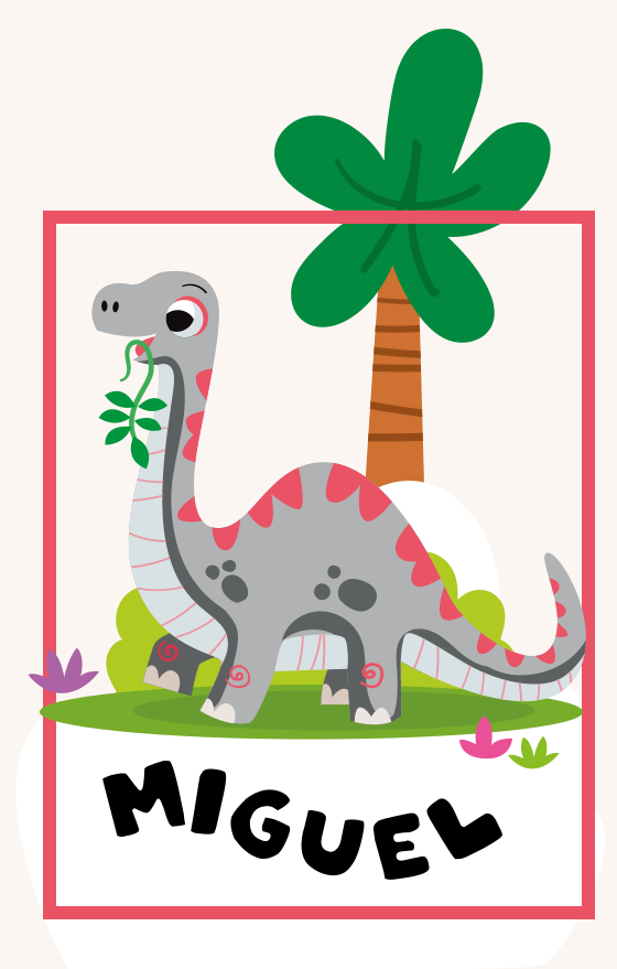 Poster d'arredo per la cameretta dinosauro grigio - TenStickers